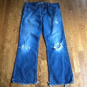 Blue jeans with character